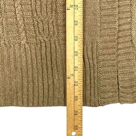 Karen Scott Open-Front Cable-Knit Duster Cardigan XL Chestnut Brown Sweater NEW - Picture 13 of 16